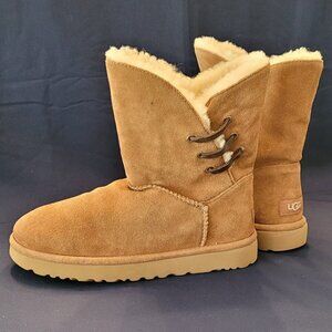Ugg Constantine Genuine Lamb Shearling Lined Boot Chestnut Size 8 1018629